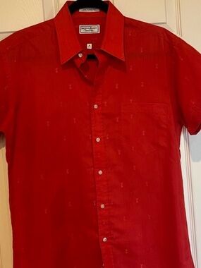 Yves Saint Laurent Elegant Couture Shirt Unique YSL logo print throughout shirt